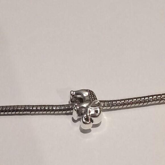 Silver Elephant Charm for Pandora Style Bracelet - Picture 2 of 4